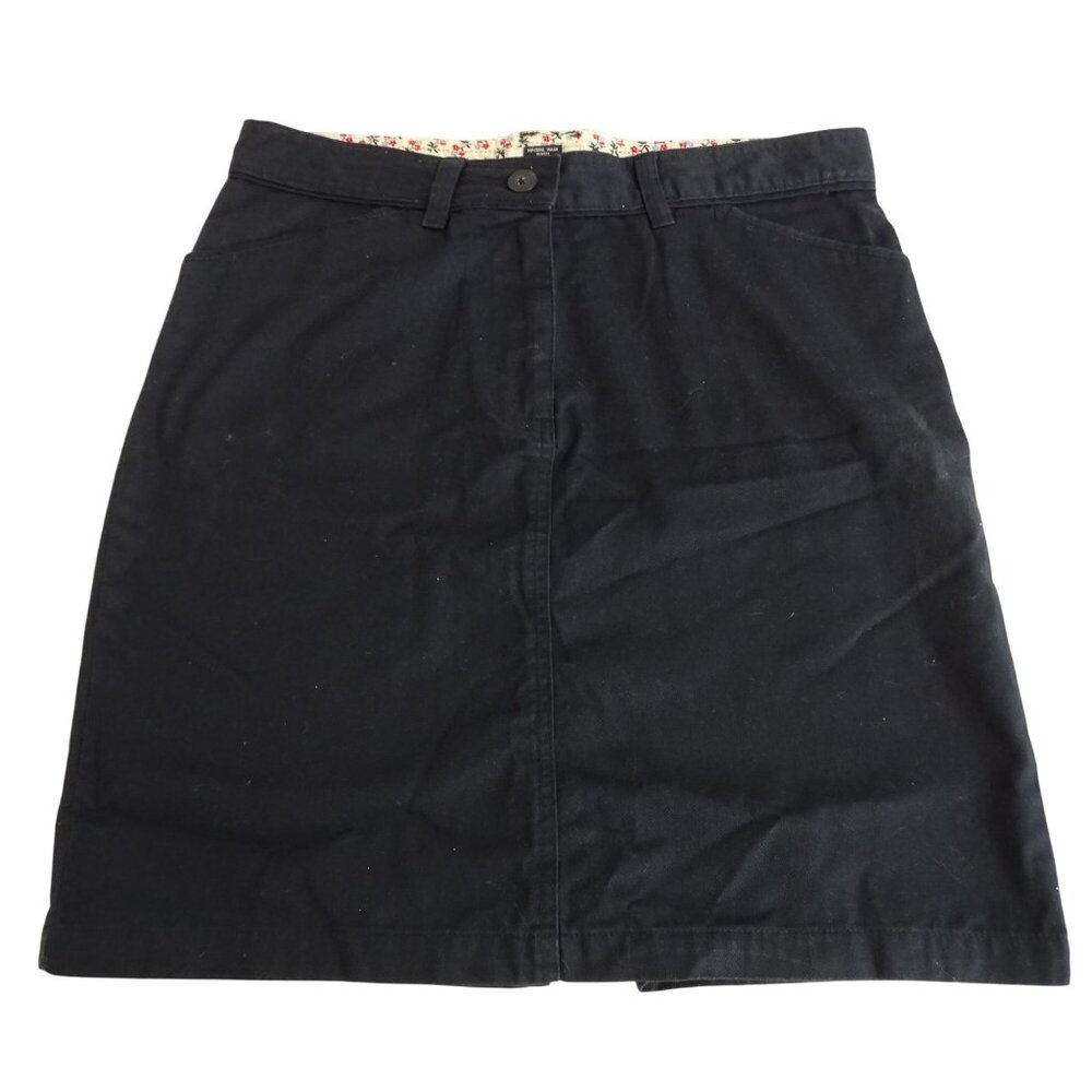 Austin Blue Knee Length Cotton Skirt Uniform Juniors Women Size 5 6 Pockets
